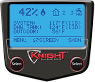 Écran LCD bleu Lochinvar