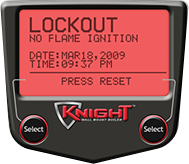 Écran LCD rouge Lochinvar