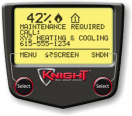 Écran LCD jaune Lochinvar
